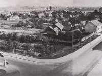 Savska cesta, autoput (današnja Zagrebačka avenija), oko 1948.-1955. godine. Danas se na tom mjestu (ne)nalazi zgrada Vjesnika